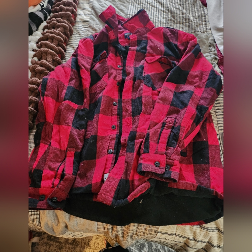 Mens Smiths workwear lined flannel coat